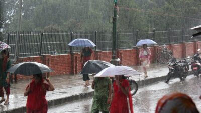 पाँच दिनसम्म भारी बर्षा हुने