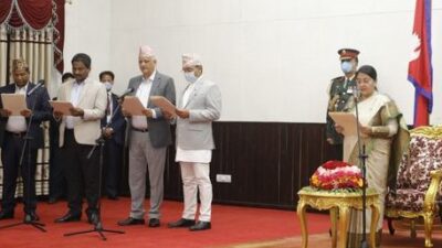 नवनियुक्त चार मन्त्रीले लिए शपथ