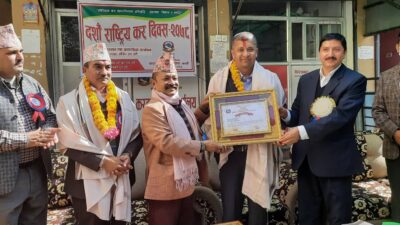 सबैभन्दा बढी कर तिर्ने आशा लघुवित्तलाई कर दिवसमा सम्मान