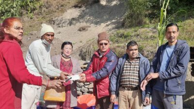 गाउँपालिकाले दियो पहिरोमा परेर ज्यान गुमाएको परिवारलाई थप रकम