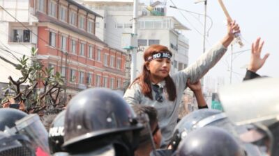 काठमाडौंको नयाँ बानेश्वर क्षेत्र तनावग्रस्त, एमसिसीविरुद्ध विरोध प्रदर्शन जारी