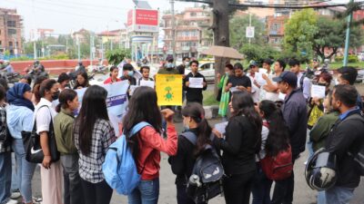 विश्व वातावरण दिवस -२०२२ को अवसरमा युवाहरुको प्रदर्शन
