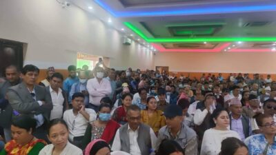 शेखर–गगन समूहको बानेश्वरमा खबरदारी सभा