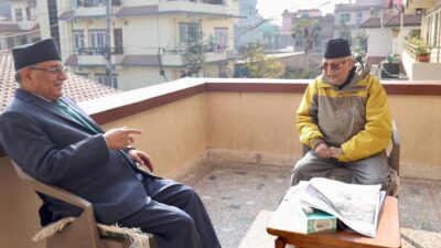 प्रधानमन्त्री र ओली बिच भेटवार्ता