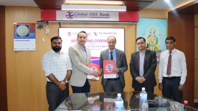ग्लोबल आईएमई र भीजी इम्पेक्सबीच समझदारी पत्रमा हस्ताक्षर
