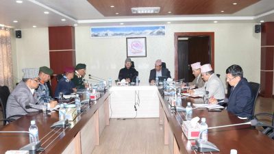 कार्यवाहक प्रधानमन्त्री खड्काद्वारा देशको सुरक्षास्थिति बारे छलफल