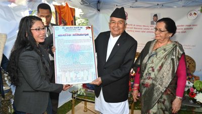 जर्मनीको वर्लिनमा दूतावासले गर्‍यो राष्ट्रपतिको स्वागत